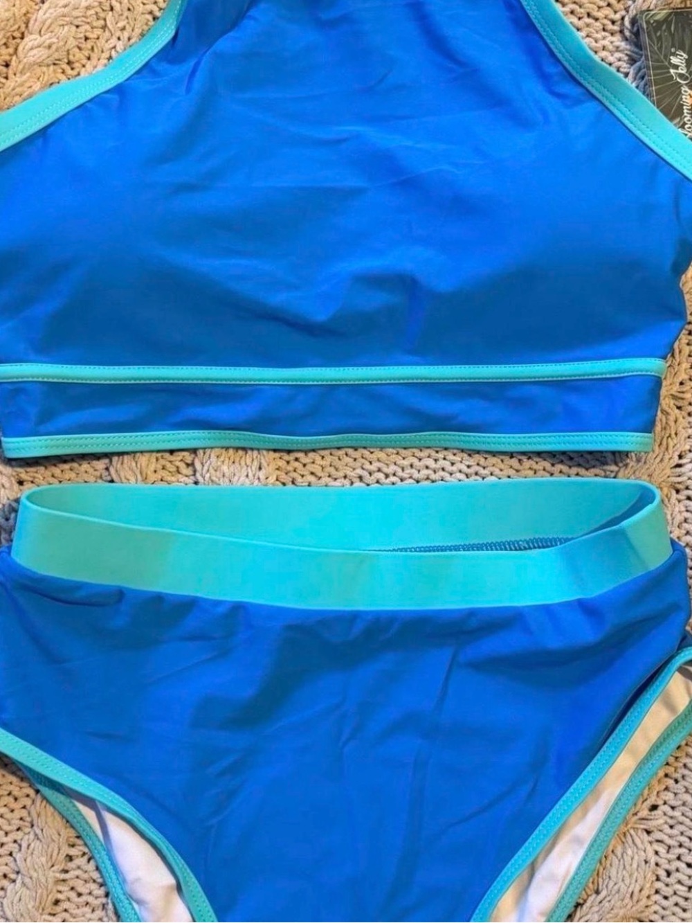 Women’s Two-Piece Swim Set in Bright Blue 💙🐬
